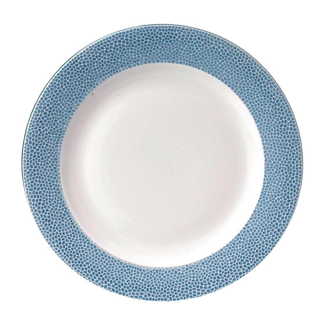 FD837 Churchill Isla Spinwash Profile Wide Rim Plates Ocean Blue 305mm (Pack of 12) JD Catering Equipment Solutions Ltd