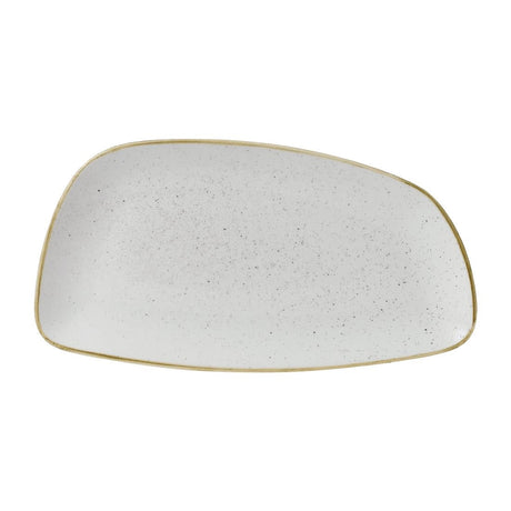FD842 Churchill Stonecast Oval Plates Barley White 349x171mm (Pack of 6) JD Catering Equipment Solutions Ltd