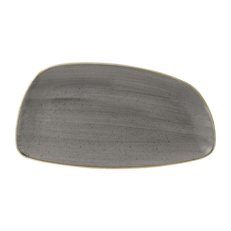 FD844 Churchill Stonecast Oval Plates Grey 349x171mm (Pack of 6) JD Catering Equipment Solutions Ltd
