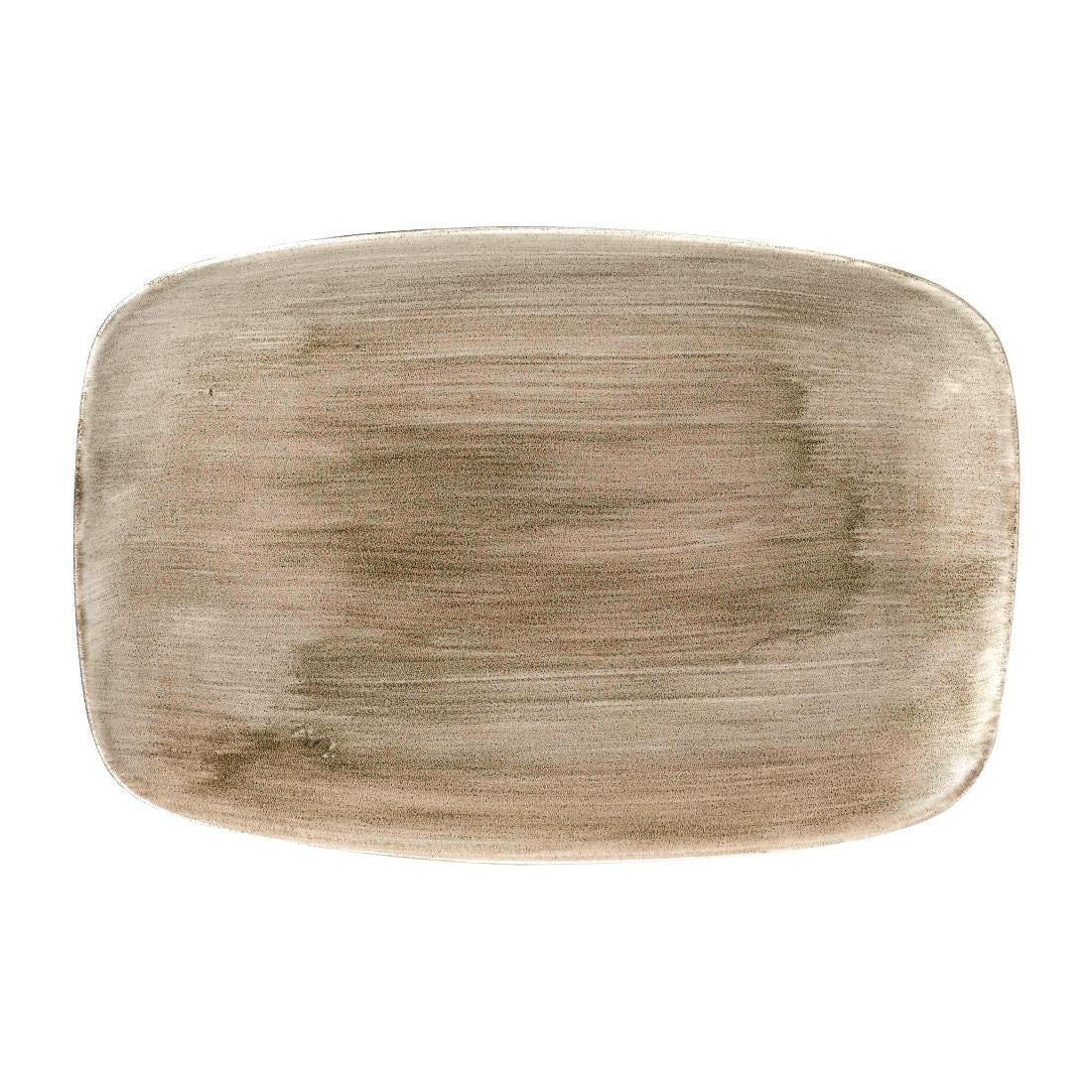 FD845 Churchill Stonecast Patina Antique Taupe Oblong Chefs Plate 343mm (Pack of 6) JD Catering Equipment Solutions Ltd