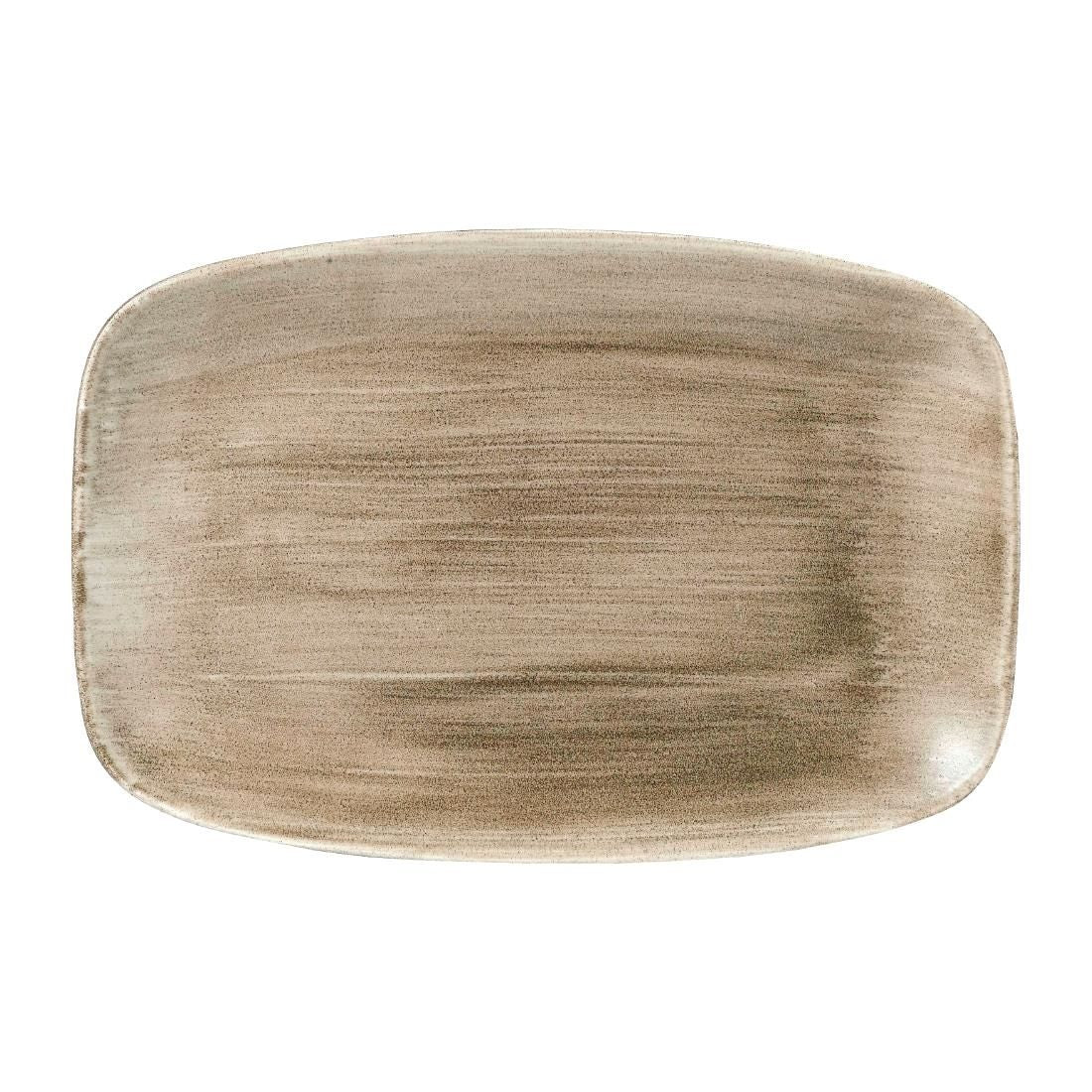 FD862 Churchill Stonecast Patina Oblong Plates Antique Taupe 305x198mm (Pack of 6) JD Catering Equipment Solutions Ltd