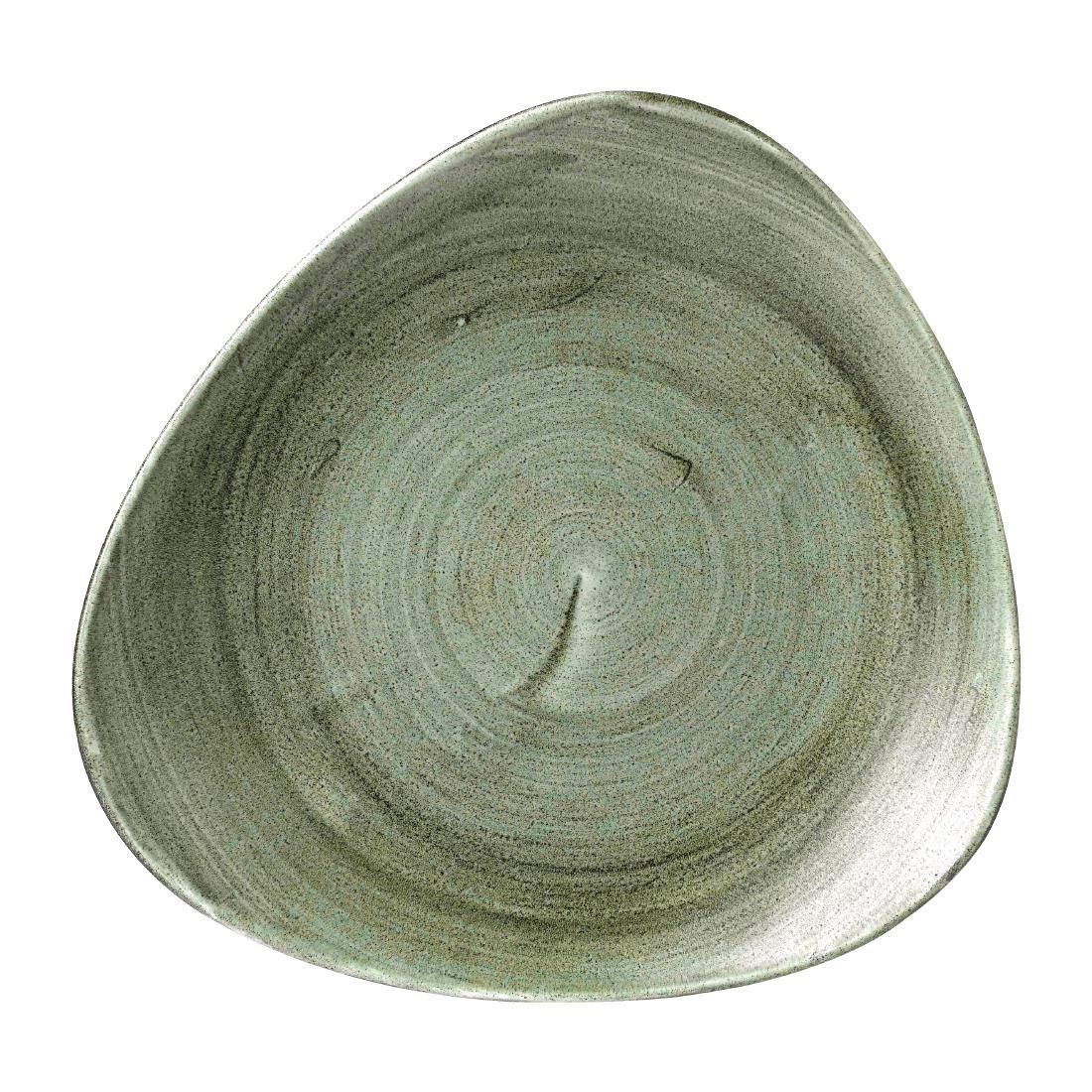 FD866 Churchill Stonecast Patina Lotus Plates Burnished Green 254mm (Pack of 12) JD Catering Equipment Solutions Ltd