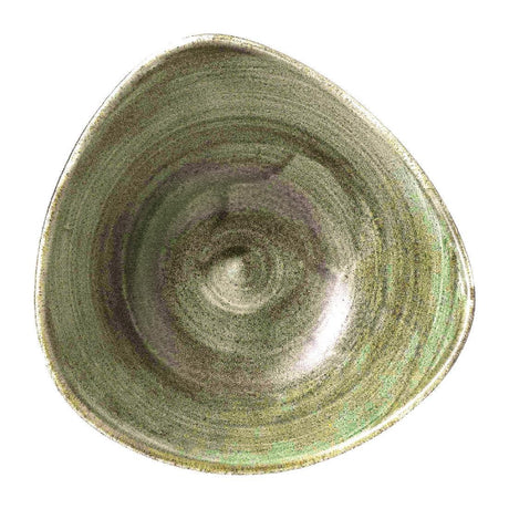 FD867 Churchill Stonecast Patina Lotus Bowl Burnished Green 178mm (Pack of 12) - JD Catering Equipment Solutions Ltd