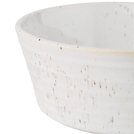 FD900 Olympia Cavolo Flat Round Bowls White Speckle 143mm (Pack of 6) - JD Catering Equipment Solutions Ltd