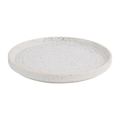 FD902 Olympia Cavolo Flat Round Plates White Speckle 180mm (Pack of 6) - JD Catering Equipment Solutions Ltd