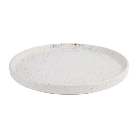 FD904 Olympia Cavolo Flat Round Plates White Speckle 270mm (Pack of 4) - JD Catering Equipment Solutions Ltd