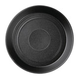 FD907 Olympia Cavolo Flat Round Bowls Textured Black 220mm (Pack of 4) JD Catering Equipment Solutions Ltd