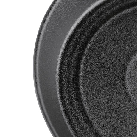 FD907 Olympia Cavolo Flat Round Bowls Textured Black 220mm (Pack of 4) - JD Catering Equipment Solutions Ltd