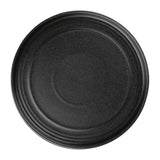 FD909 Olympia Cavolo Flat Round Plates Textured Black 220mm (Pack of 6) JD Catering Equipment Solutions Ltd