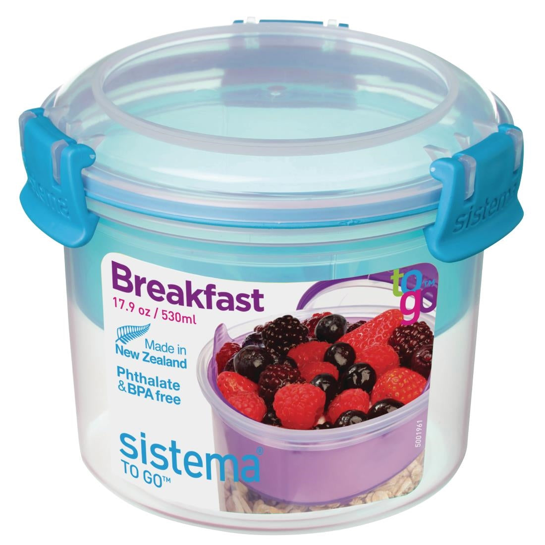 FD975 Sistema KLIP IT Dual Cereal and Yoghurt Container 530ml JD Catering Equipment Solutions Ltd