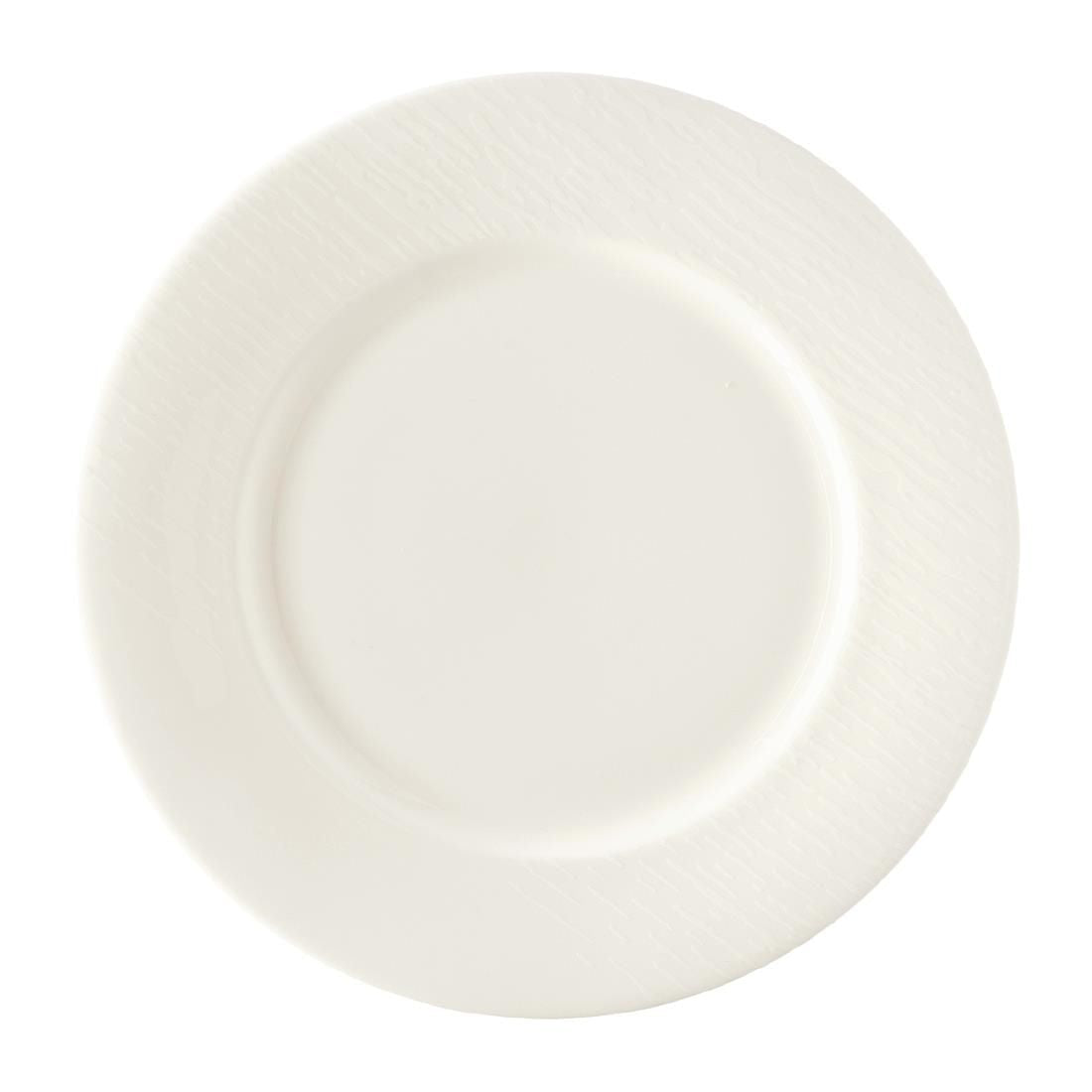 FE041 Royal Crown Derby Bark White Flat Rim Plate 215mm (Pack of 6) JD Catering Equipment Solutions Ltd
