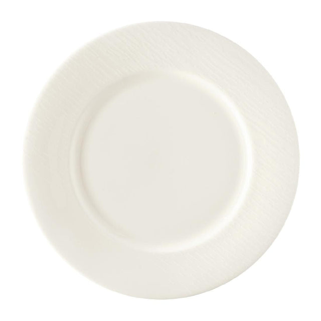 FE041 Royal Crown Derby Bark White Flat Rim Plate 215mm (Pack of 6) JD Catering Equipment Solutions Ltd