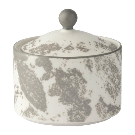 FE117 Royal Crown Derby Crushed Velvet Grey Charnwood Sugar Pot (Pack of 6) JD Catering Equipment Solutions Ltd