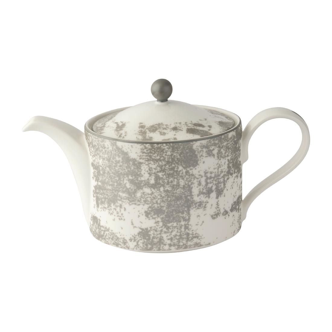 FE119 Royal Crown Derby Crushed Velvet Grey Charnwood Tea Pot L S (Pack of 1) JD Catering Equipment Solutions Ltd