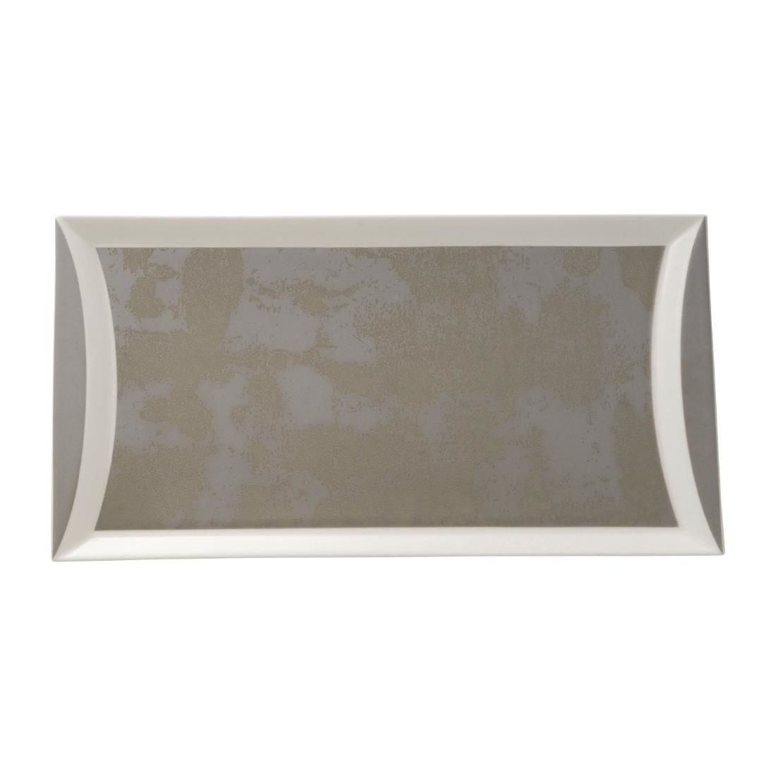 FE125 Royal Crown Derby Crushed Velvet Grey Rectangle Tray 320x160mm (Pack of 6) JD Catering Equipment Solutions Ltd