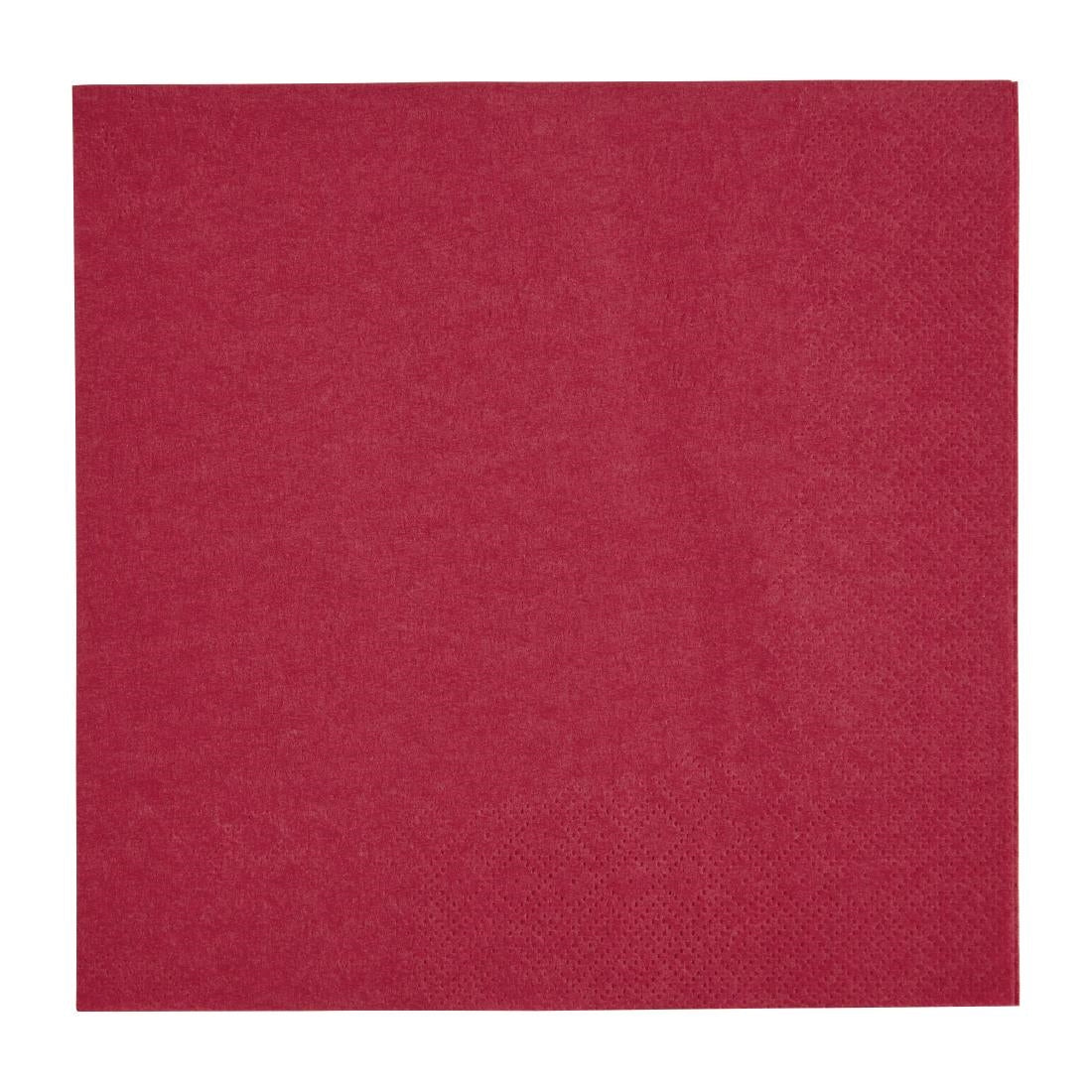 FE221 Fiesta Recyclable Lunch Napkin Bordeaux 33x33cm 2ply 1/4 Fold (Pack of 2000) JD Catering Equipment Solutions Ltd