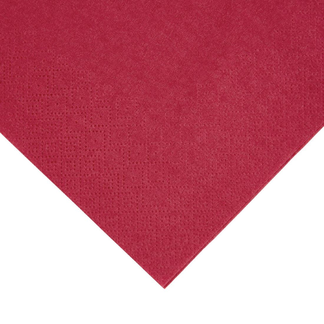 FE221 Fiesta Recyclable Lunch Napkin Bordeaux 33x33cm 2ply 1/4 Fold (Pack of 2000) JD Catering Equipment Solutions Ltd