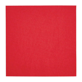 FE222 Fiesta Recyclable Lunch Napkin Red 33x33cm 2ply 1/4 Fold (Pack of 2000) JD Catering Equipment Solutions Ltd