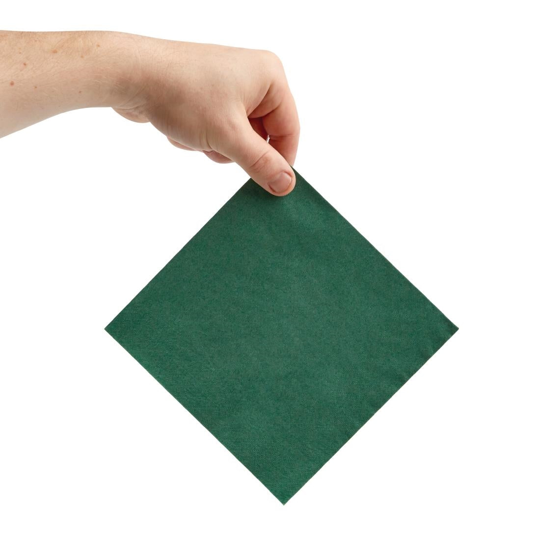FE223 Fiesta Recyclable Lunch Napkin Green 33x33cm 2ply 1/4 Fold (Pack of 2000) JD Catering Equipment Solutions Ltd