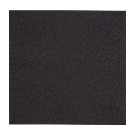 FE225 Fiesta Recyclable Lunch Napkin Black 33x33cm 2ply 1/4 Fold (Pack of 2000) JD Catering Equipment Solutions Ltd