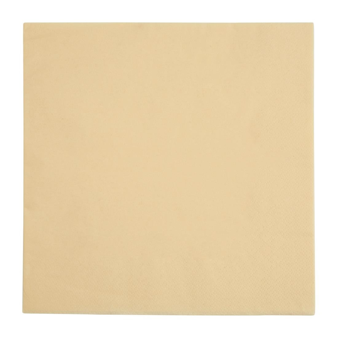FE236 Fiesta Recyclable Dinner Napkin Cream 40x40cm 2ply 1/4 Fold (Pack of 2000) JD Catering Equipment Solutions Ltd