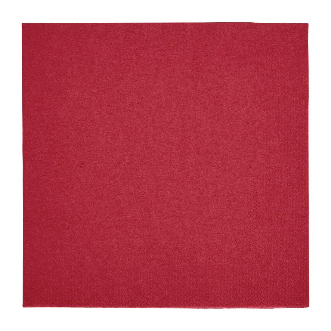 FE237 Fiesta Recyclable Dinner Napkin Bordeaux 40x40cm 2ply 1/4 Fold (Pack of 2000) JD Catering Equipment Solutions Ltd