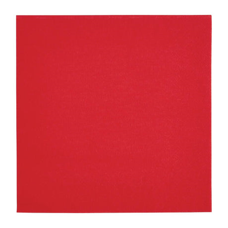 FE238 Fiesta Recyclable Dinner Napkin Red 40x40cm 2ply 1/4 Fold (Pack of 2000) JD Catering Equipment Solutions Ltd