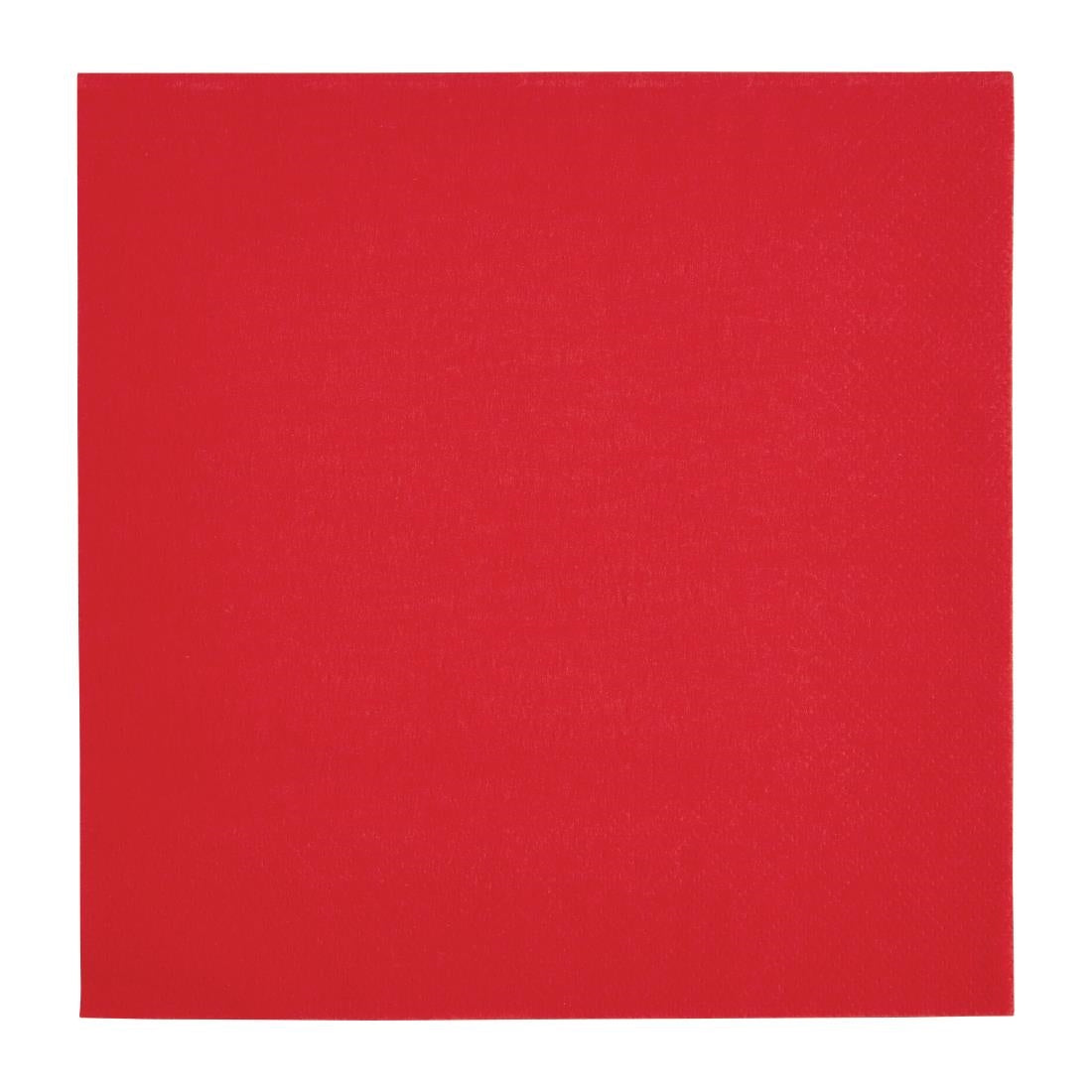 FE238 Fiesta Recyclable Dinner Napkin Red 40x40cm 2ply 1/4 Fold (Pack of 2000) JD Catering Equipment Solutions Ltd