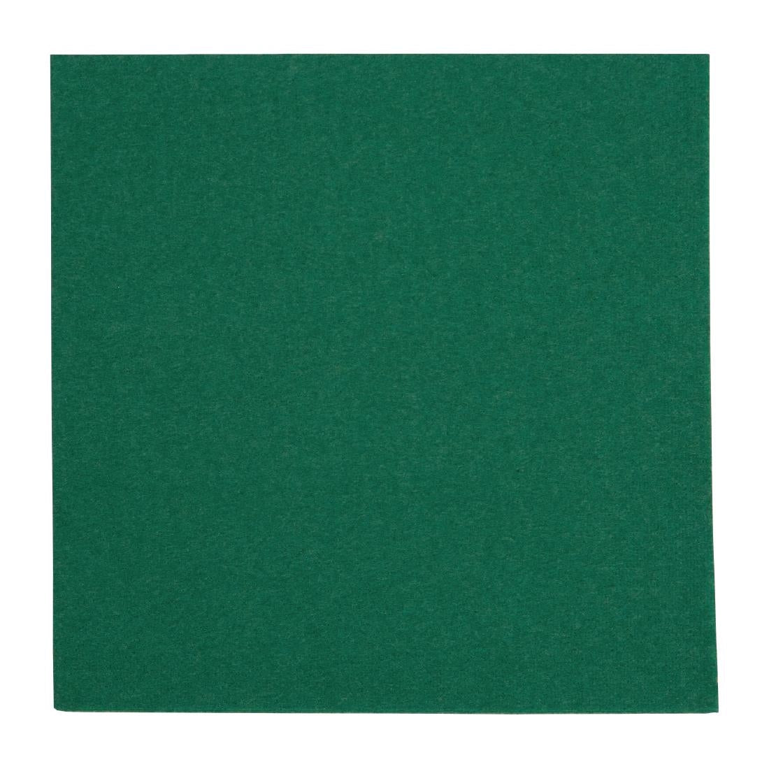FE239 Fiesta Recyclable Dinner Napkin Dark Green 40x40cm 2ply 1/4 Fold (Pack of 2000) JD Catering Equipment Solutions Ltd