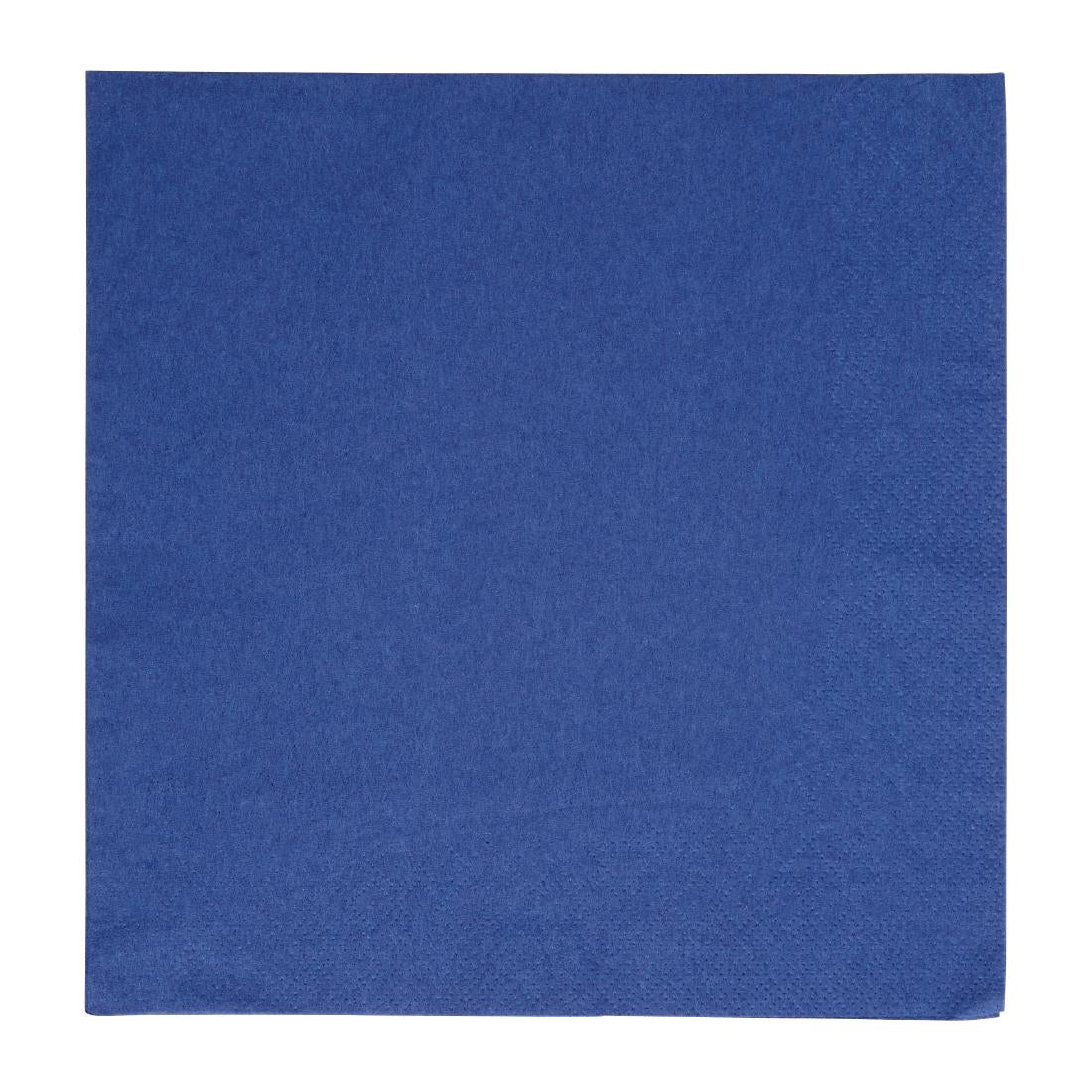 FE240 Fiesta Recyclable Dinner Napkin Dark Blue 40x40cm 2ply 1/4 Fold (Pack of 2000) JD Catering Equipment Solutions Ltd