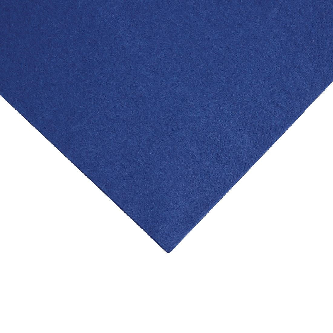 FE240 Fiesta Recyclable Dinner Napkin Dark Blue 40x40cm 2ply 1/4 Fold (Pack of 2000) JD Catering Equipment Solutions Ltd