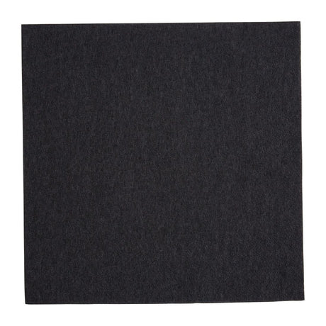 FE241 Fiesta Recyclable Dinner Napkin Black 40x40cm 2ply 1/4 Fold (Pack of 2000) JD Catering Equipment Solutions Ltd