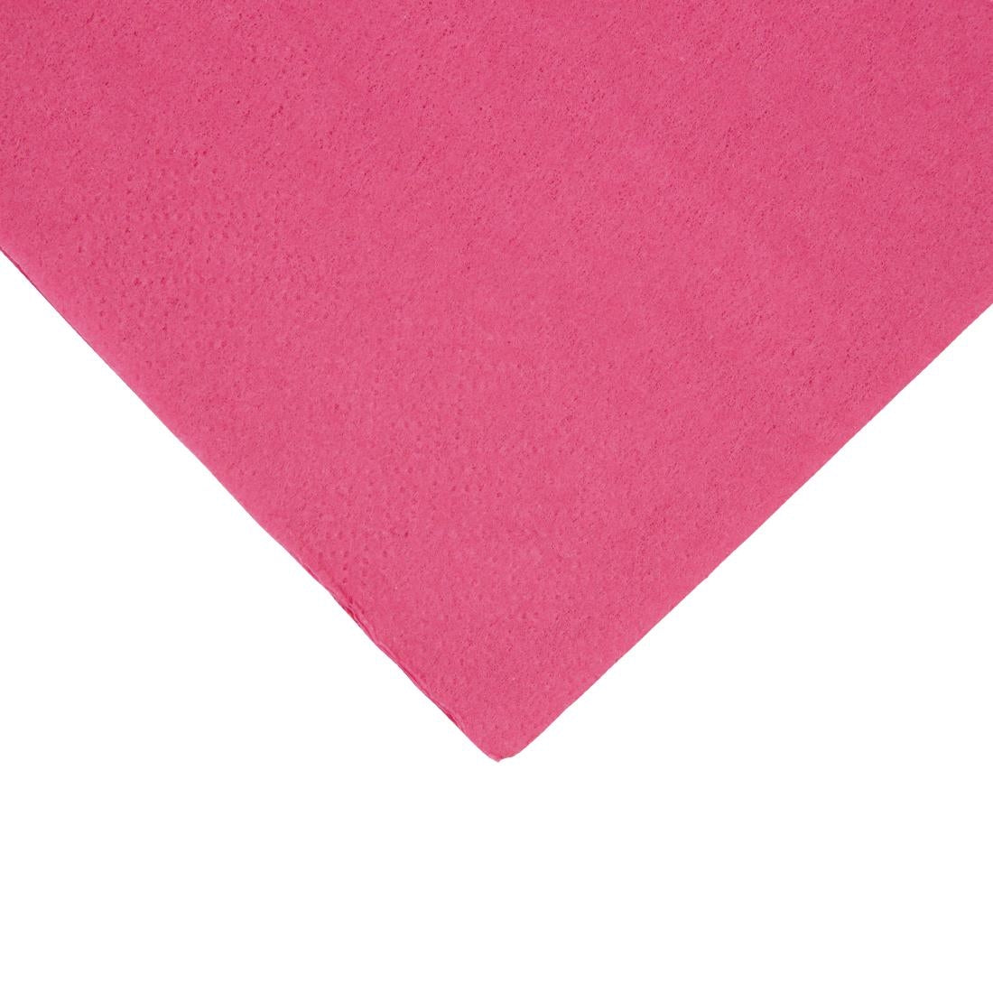 FE246 Fiesta Dinner Napkins Deep Pink 400mm (Pack of 2000) JD Catering Equipment Solutions Ltd