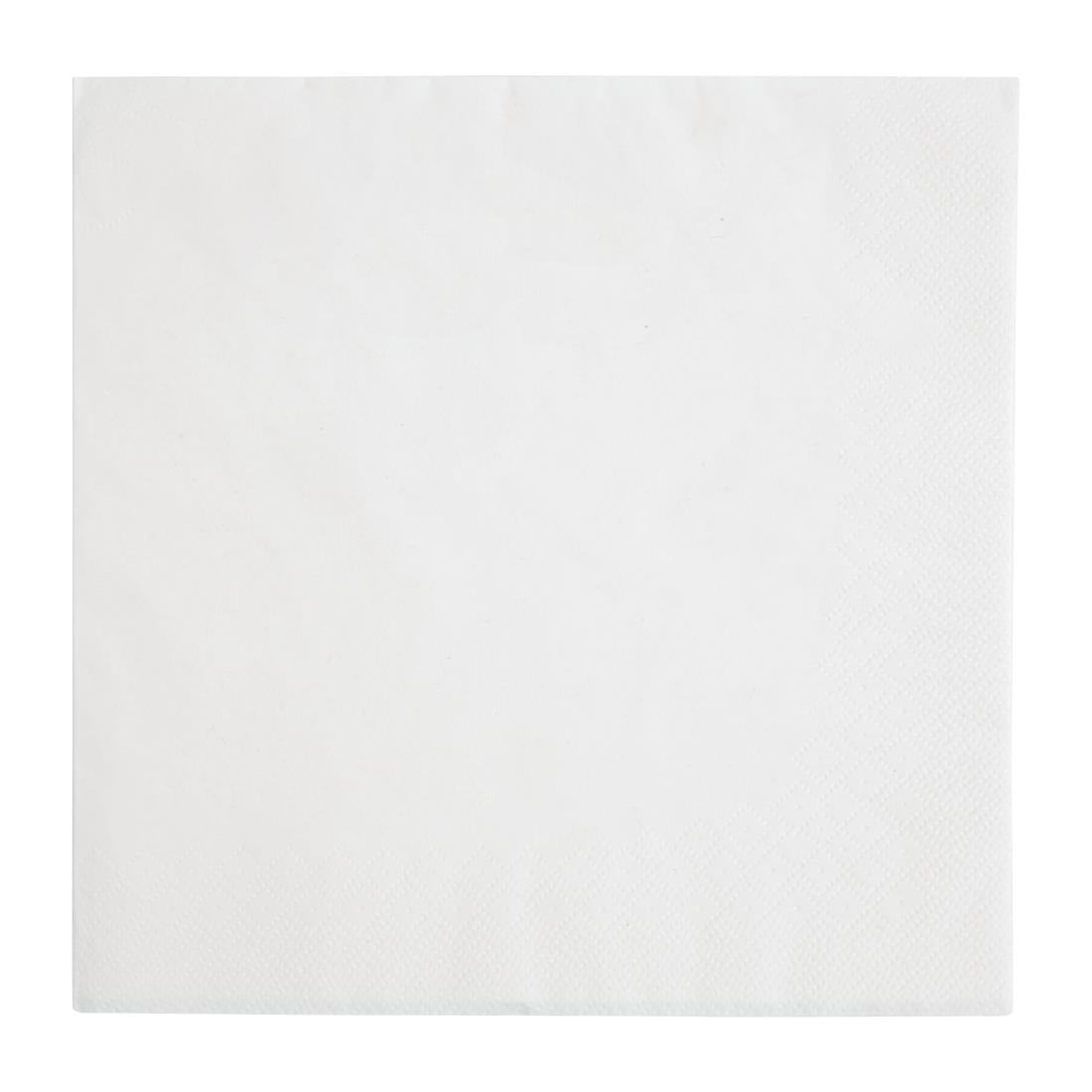 FE251 Fiesta Recyclable Dinner Napkin White 40x40cm 3ply 1/4 Fold (Pack of 1000) JD Catering Equipment Solutions Ltd