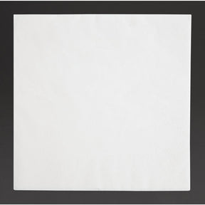 FE251 Fiesta Recyclable Dinner Napkin White 40x40cm 3ply 1/4 Fold (Pack of 1000) JD Catering Equipment Solutions Ltd
