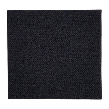 FE263 Fiesta Recyclable Premium Tablin Cocktail Napkin Black 24x24cm Airlaid 1/4 Fold (Pk 2400) JD Catering Equipment Solutions Ltd