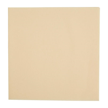 FE265 Fiesta Recyclable Premium Tablin Dinner Napkin Cream 40x40cm Airlaid 1/4 Fold (Pack of 500) JD Catering Equipment Solutions Ltd