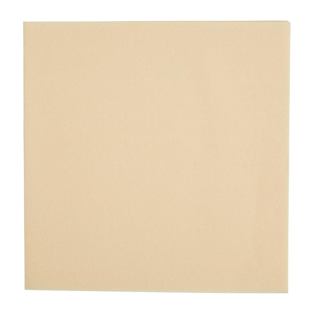 FE265 Fiesta Recyclable Premium Tablin Dinner Napkin Cream 40x40cm Airlaid 1/4 Fold (Pack of 500) JD Catering Equipment Solutions Ltd