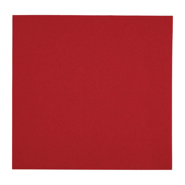 FE266 Fiesta Recyclable Premium Tablin Dinner Napkin Bordeaux 40x40cm Airlaid 1/4 Fold (Pk 500) JD Catering Equipment Solutions Ltd