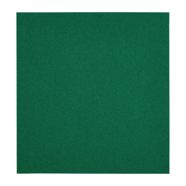 FE268 Fiesta Recyclable Premium Tablin Dinner Napkin Dark Green 40x40cm Airlaid 1/4 Fold (Pk 500) JD Catering Equipment Solutions Ltd