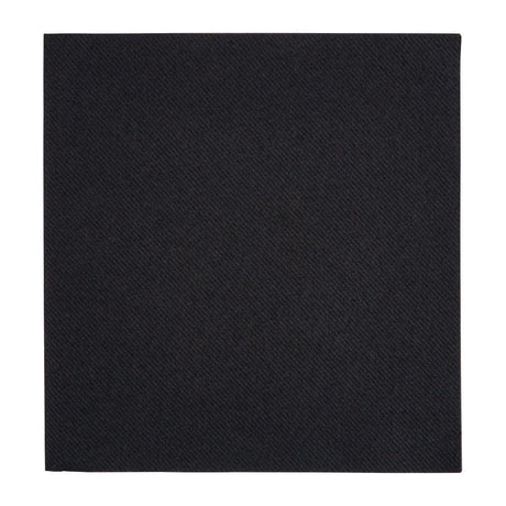 FE270 Fiesta Recyclable Premium Tablin Dinner Napkin Black 40x40cm Airlaid 1/4 Fold (Pack of 500) JD Catering Equipment Solutions Ltd