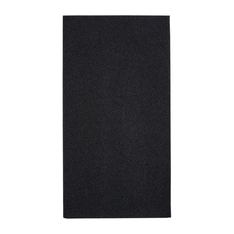 FE276 Fiesta Recyclable Premium Tablin Dinner Napkin Black 40x40cm Airlaid 1/8 Fold (Pack of 500) JD Catering Equipment Solutions Ltd