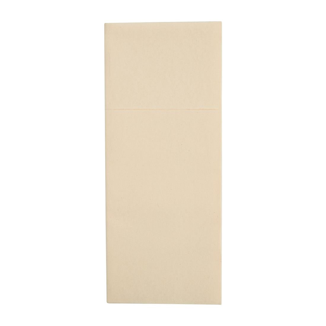 FE278 Fiesta Recyclable Premium Tablin Dinner Napkin Cream 48x40cm Airlaid Pocket Fold (Pk 400) JD Catering Equipment Solutions Ltd