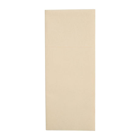 FE278 Fiesta Recyclable Premium Tablin Dinner Napkin Cream 48x40cm Airlaid Pocket Fold (Pk 400) JD Catering Equipment Solutions Ltd