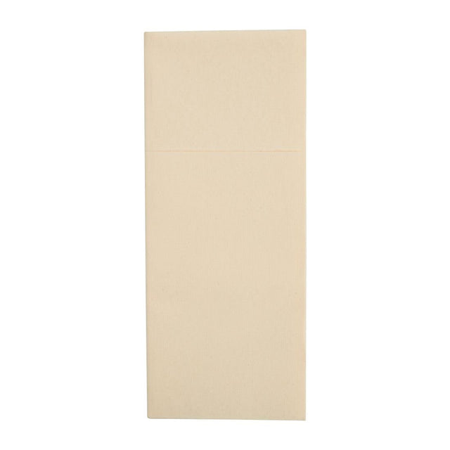 FE278 Fiesta Recyclable Premium Tablin Dinner Napkin Cream 48x40cm Airlaid Pocket Fold (Pk 400) JD Catering Equipment Solutions Ltd