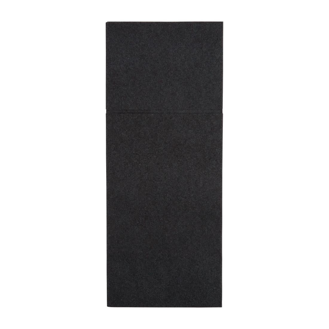 FE280 Fiesta Recyclable Premium Tablin Dinner Napkin Black 48x40cm Airlaid Pocket Fold (Pk 400) JD Catering Equipment Solutions Ltd