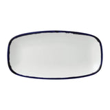 FE355 Dudson Harvest Ink Chefs Oblong Plate 352 x 187mm (Pack of 6) - JD Catering Equipment Solutions Ltd