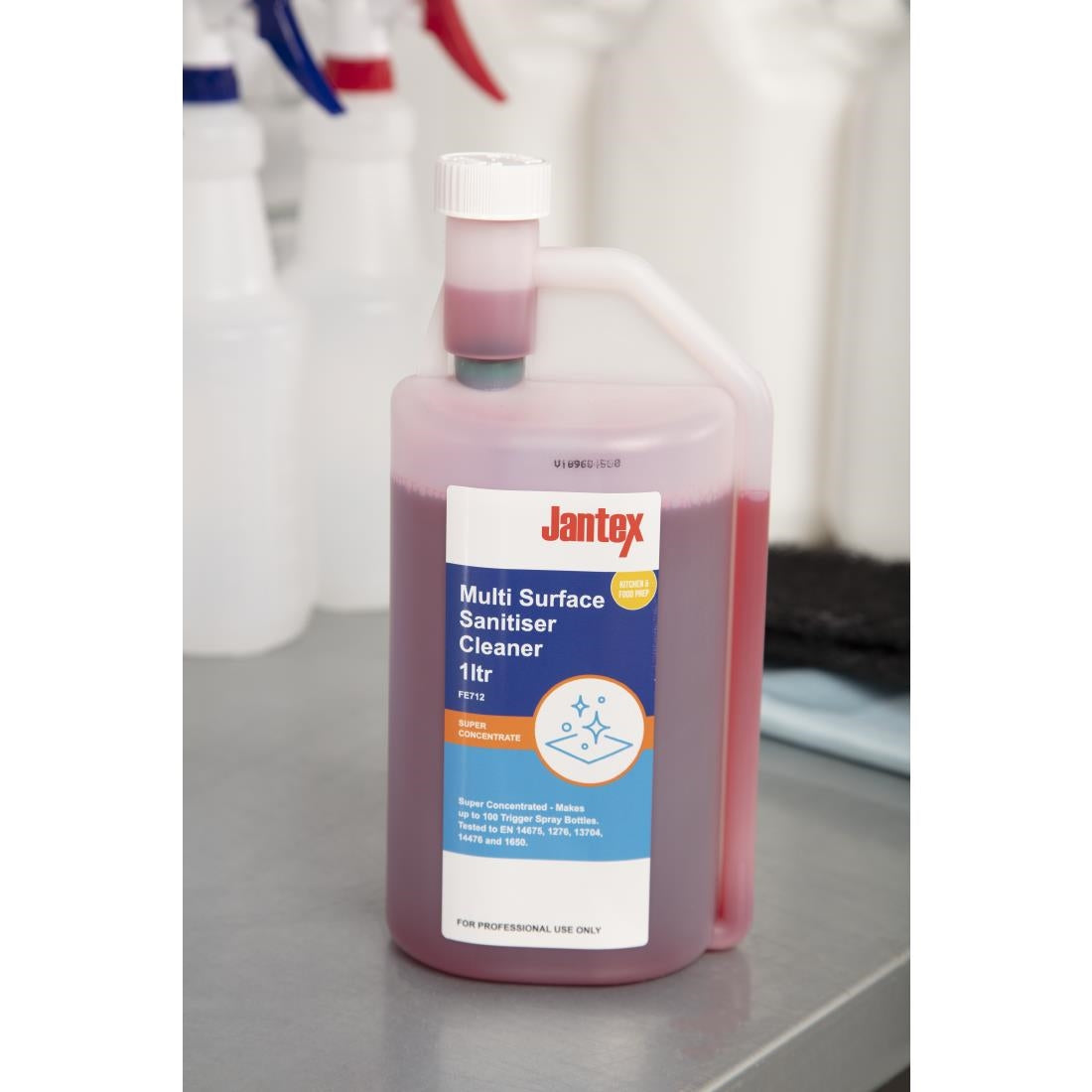 FE712 Jantex Kitchen Cleaner and Sanitiser Super Concentrate 1Ltr JD Catering Equipment Solutions Ltd