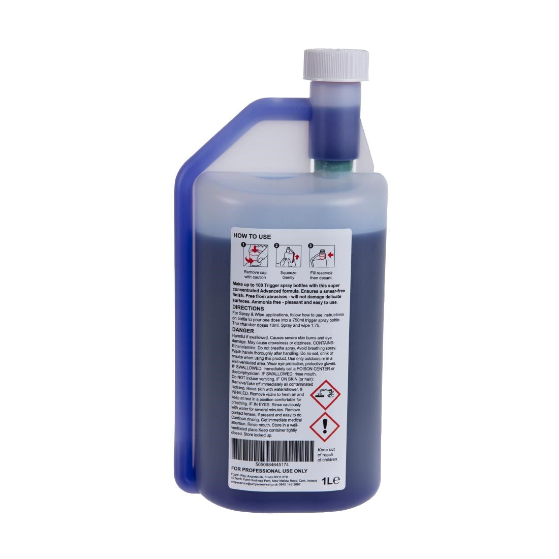 FE716 Jantex Glass and Stainless Steel Cleaner Super Concentrate 1Ltr JD Catering Equipment Solutions Ltd