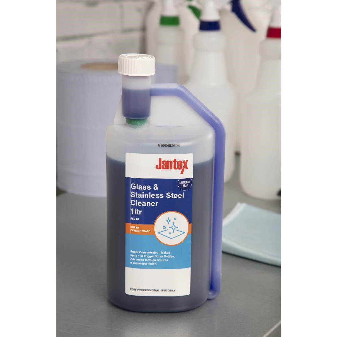 FE716 Jantex Glass and Stainless Steel Cleaner Super Concentrate 1Ltr JD Catering Equipment Solutions Ltd